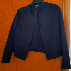 Cropped blazer, navy